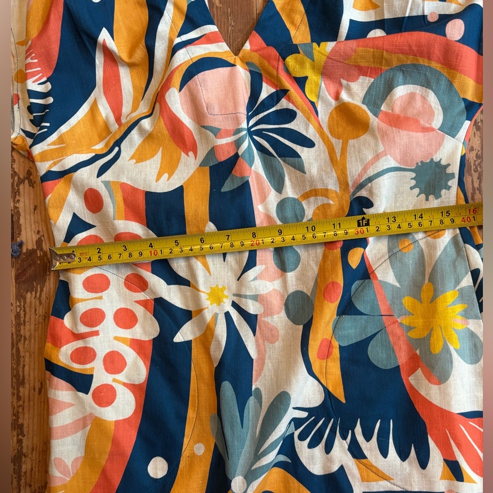 Lesley Evers Tropical Vibes belted Mini Dress. XS - Picture 5 of 12